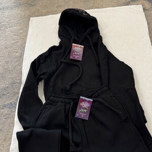 Black Hoodie and Jogger Set